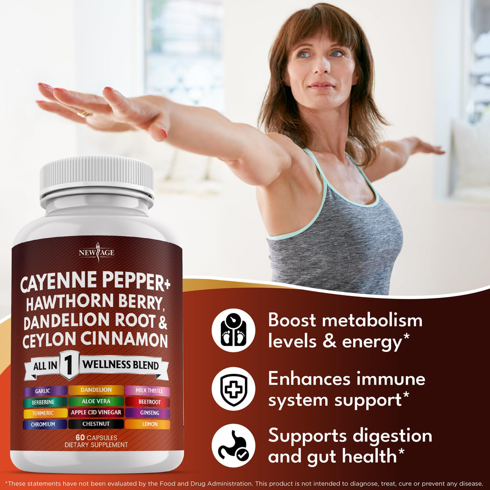 NEW AGE Dandelion Root capsules in bottle for daily wellness blend