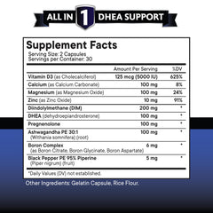 NEW AGE DHEA capsules close-up for easy daily use
