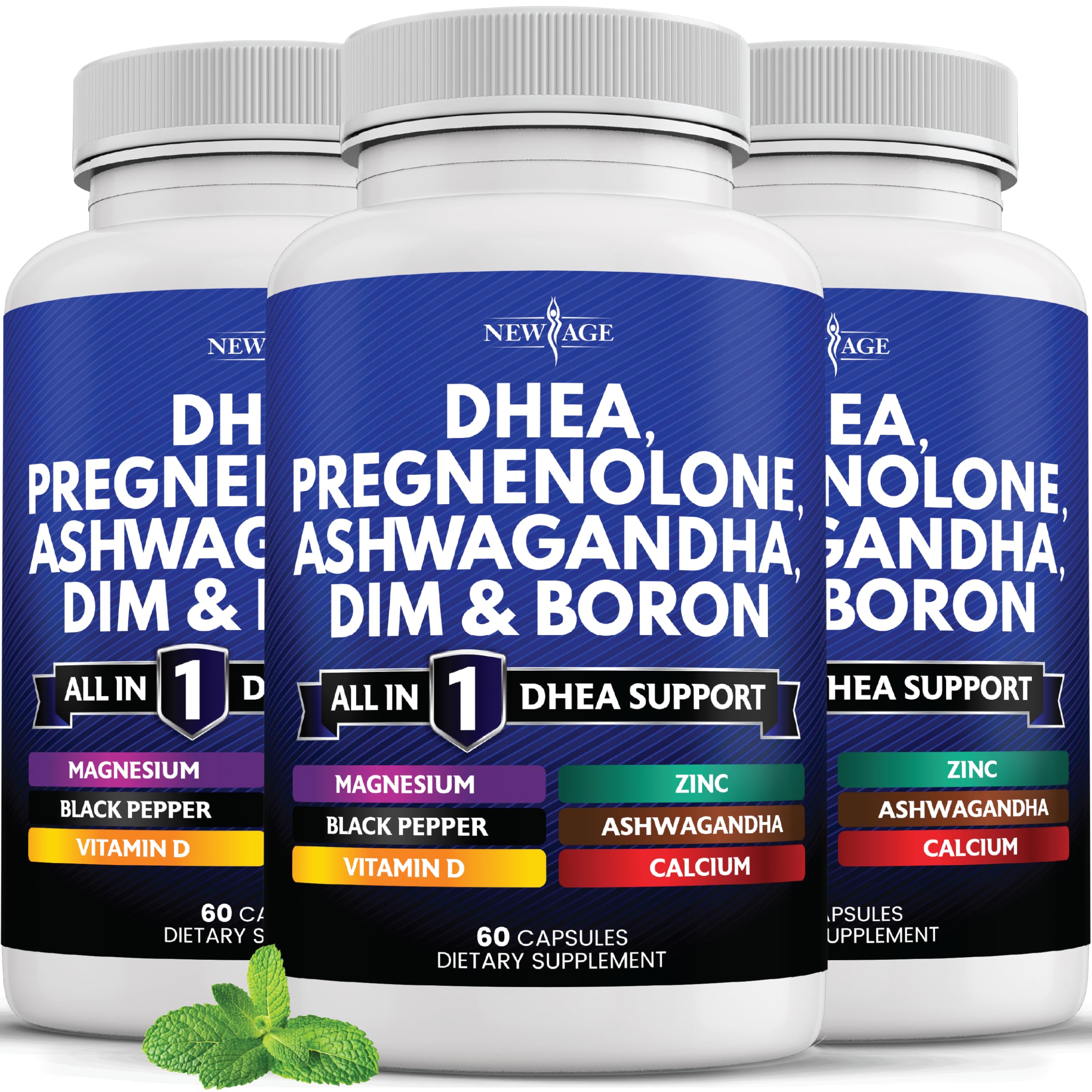NEW AGE DHEA bottle front view for daily wellness