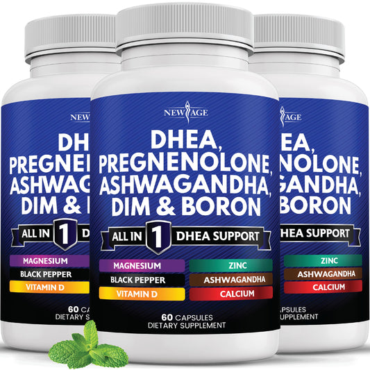 NEW AGE DHEA bottle front view for daily wellness
