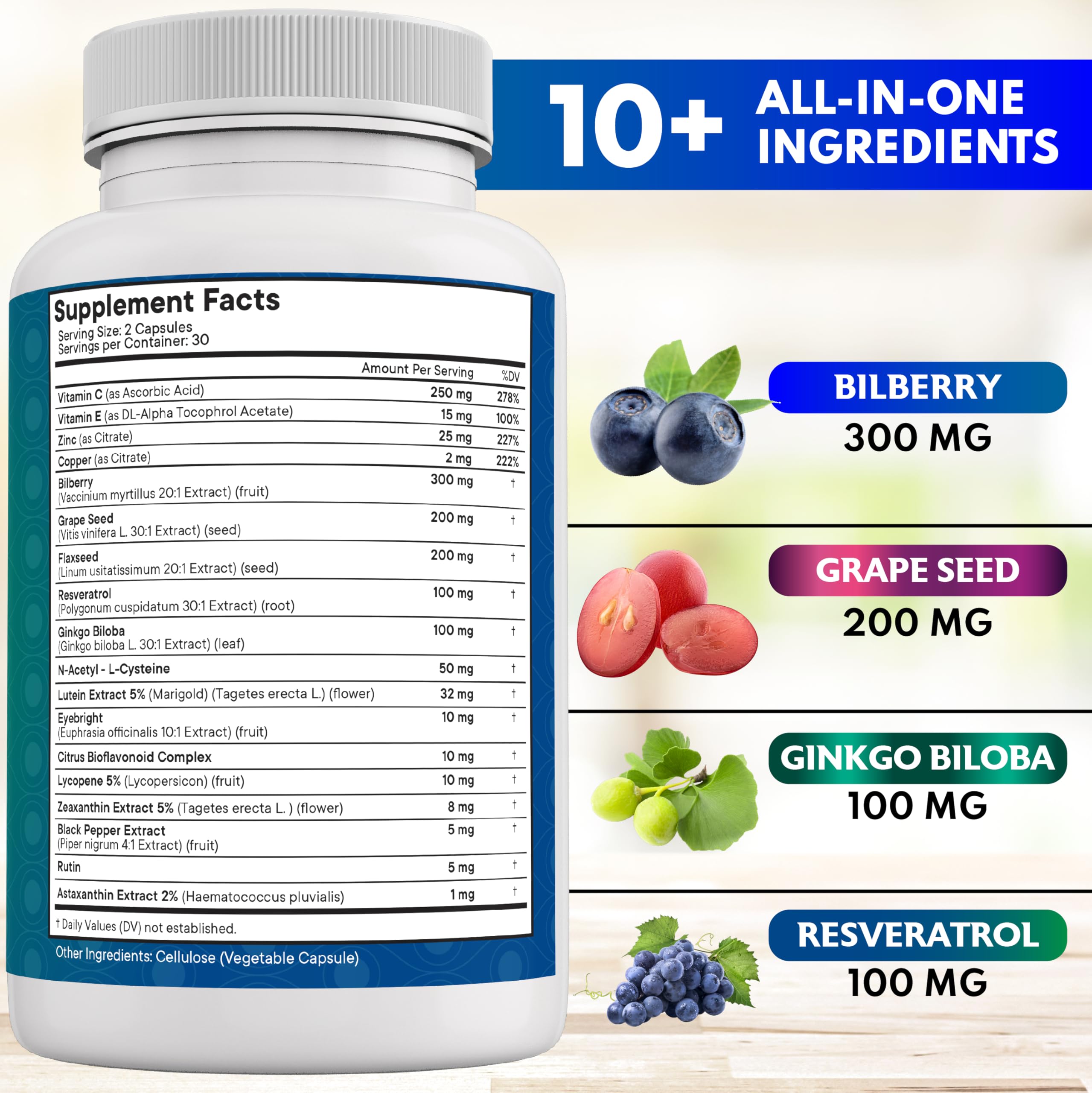 NEW AGE Eye Health AREDS2 blend vitamins designed for comprehensive eye wellness.