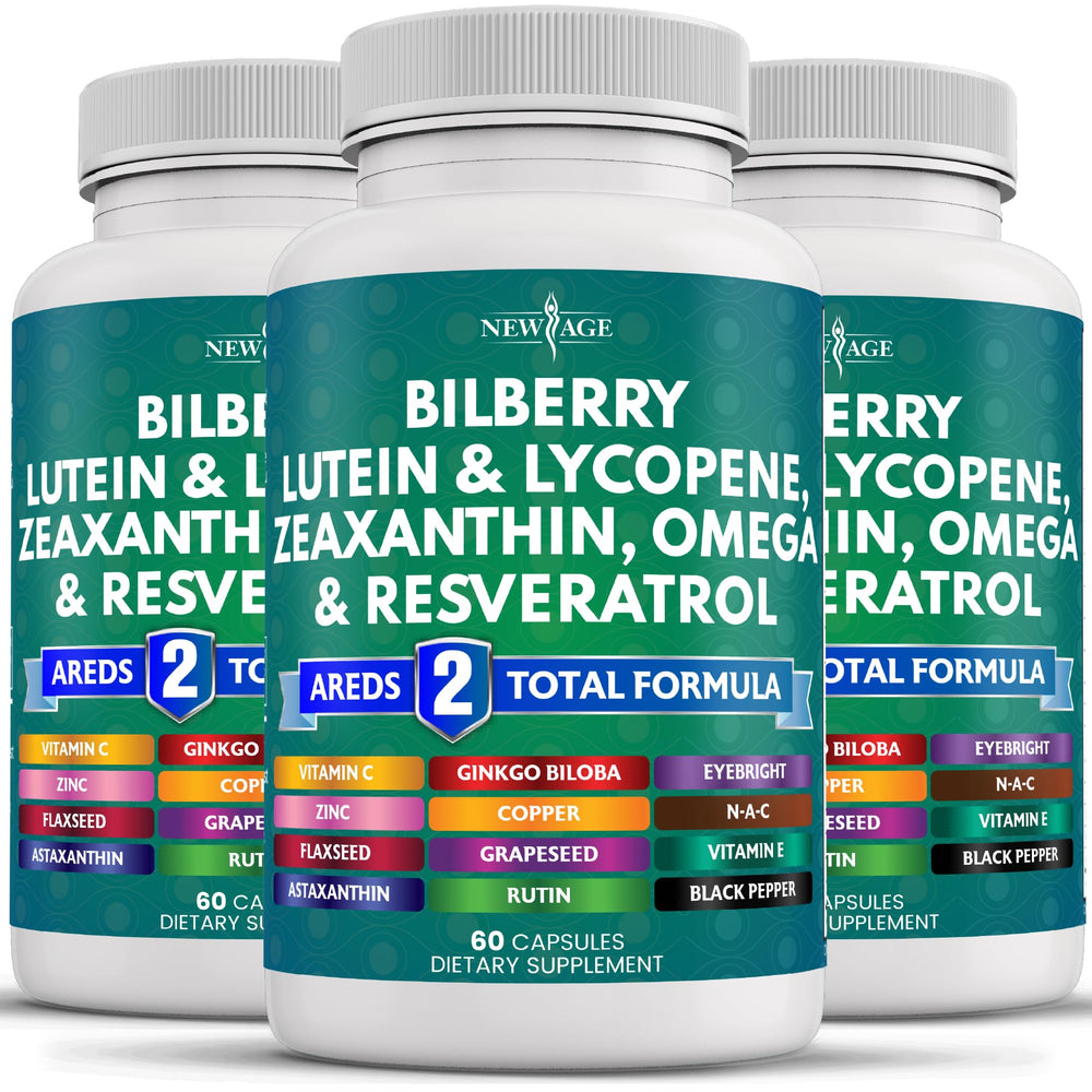 NEW AGE Eye Health bilberry capsule for antioxidant support and daytime vision.