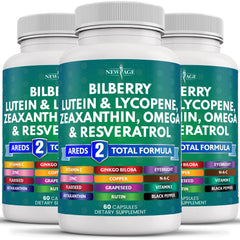 NEW AGE Eye Health bilberry capsule for antioxidant support and daytime vision.