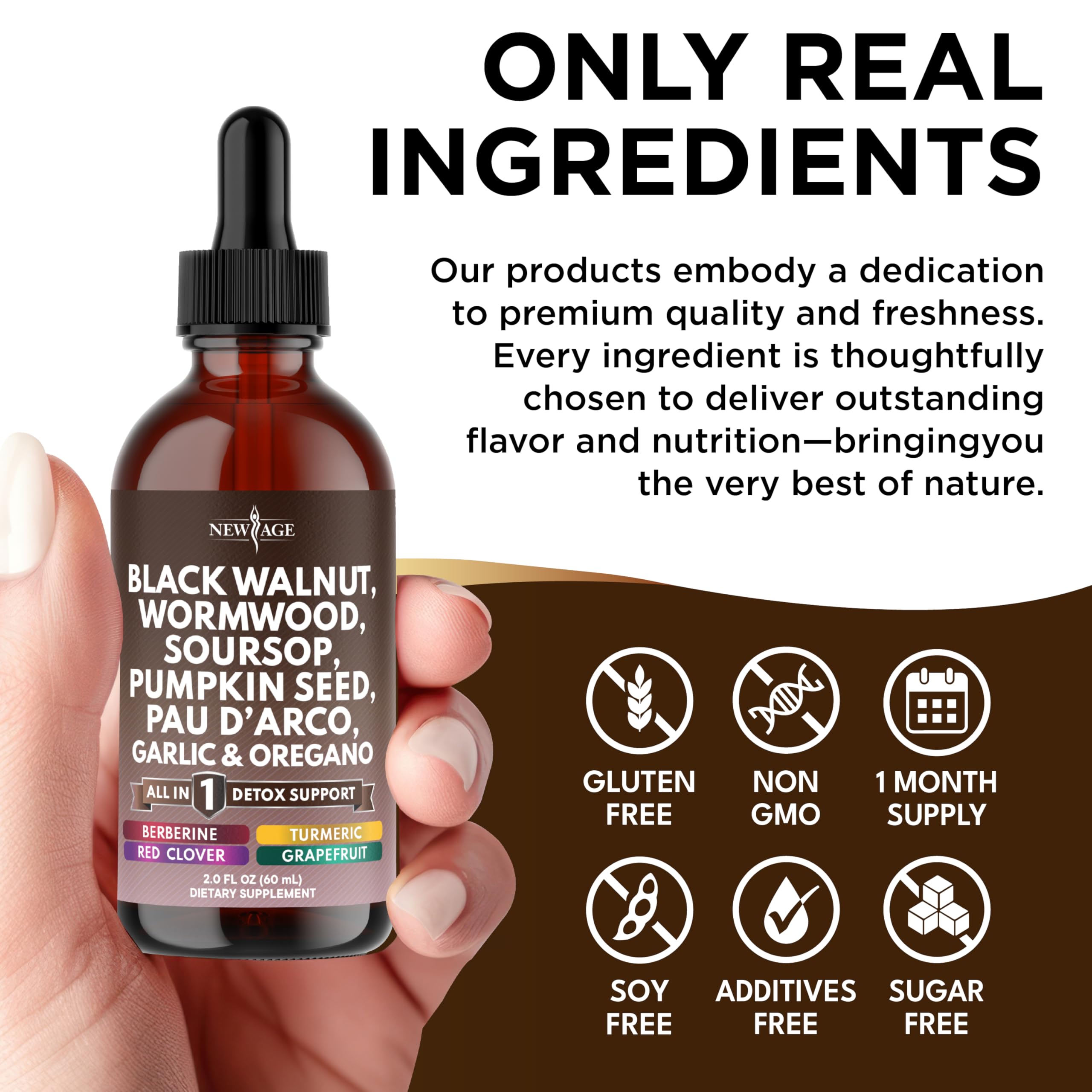 NEW AGE Garlic Pumpkin Seed Drops bottle supports versatile daily use.
