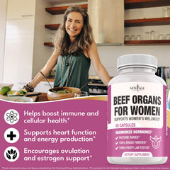 NEW AGE grass-fed beef heart capsules with premium organ nutrition