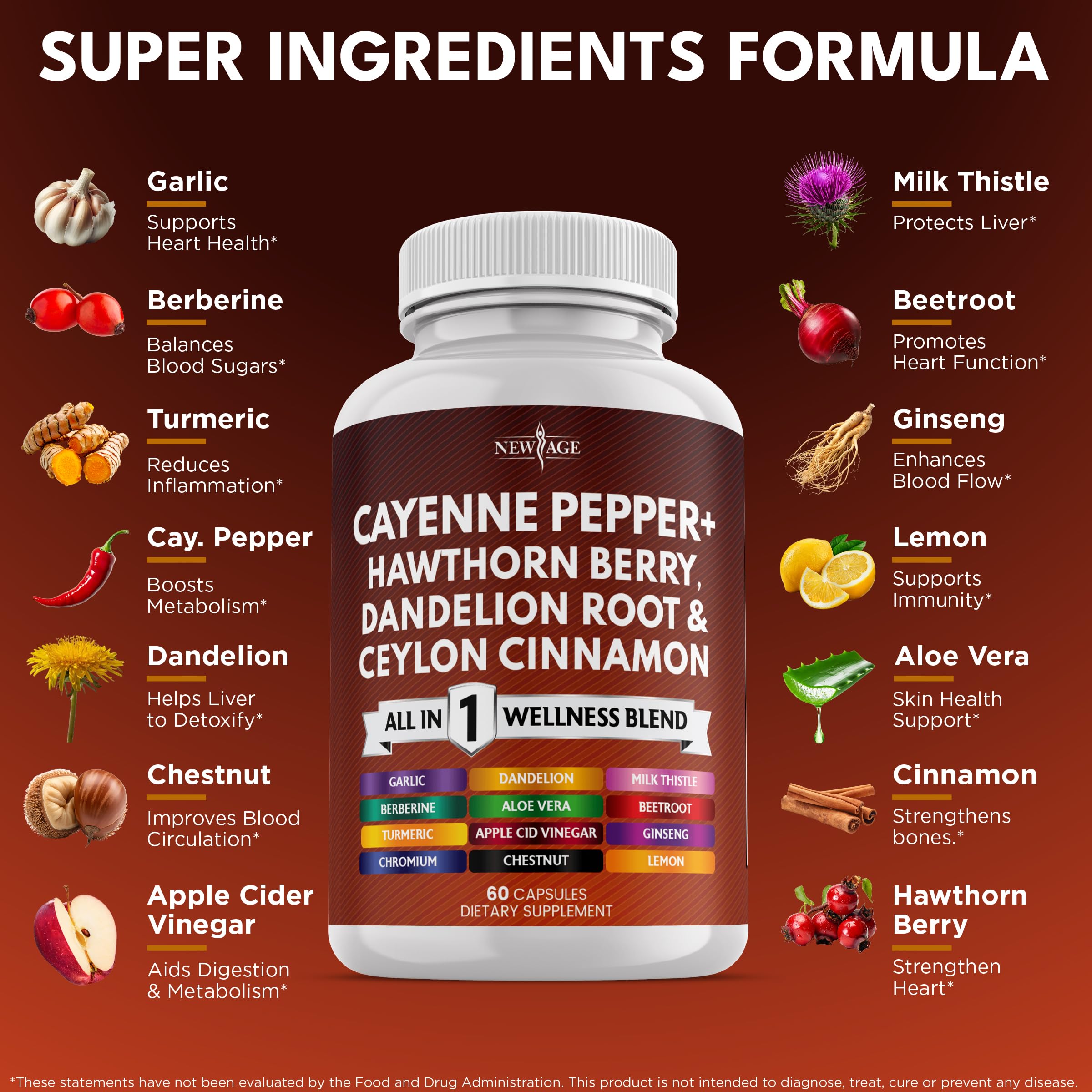 NEW AGE Hawthorn Berry Extract capsules ready for daily wellness routine