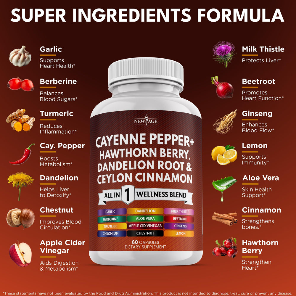 NEW AGE Hawthorn Berry Extract capsules ready for daily wellness routine