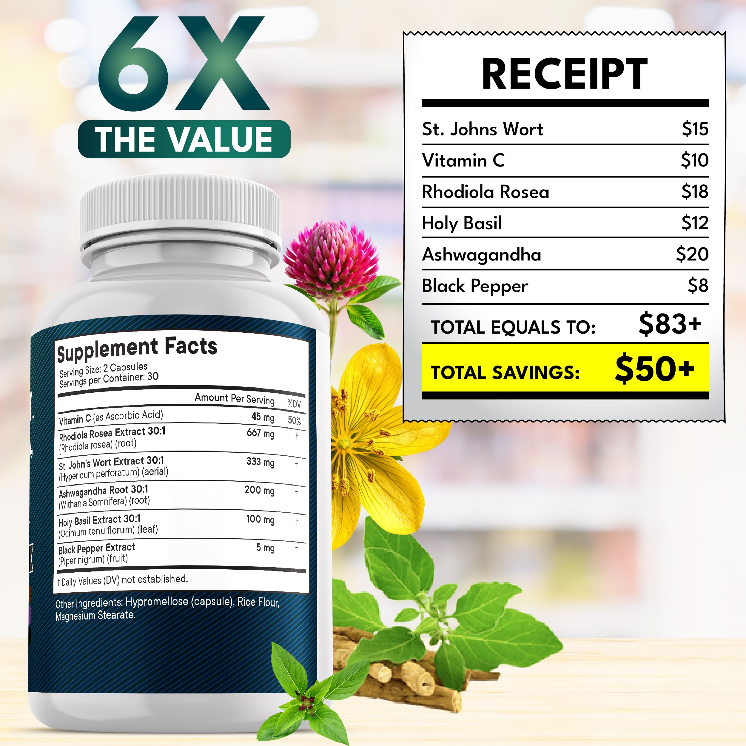 New Age Holy Basil capsules for everyday wellness