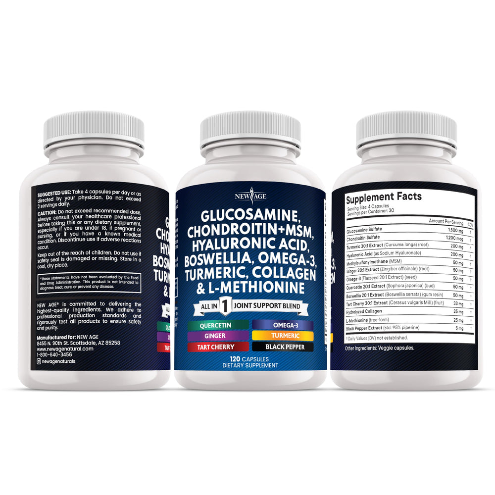NEW AGE Joint Health ingredients label emphasizes vetted quality