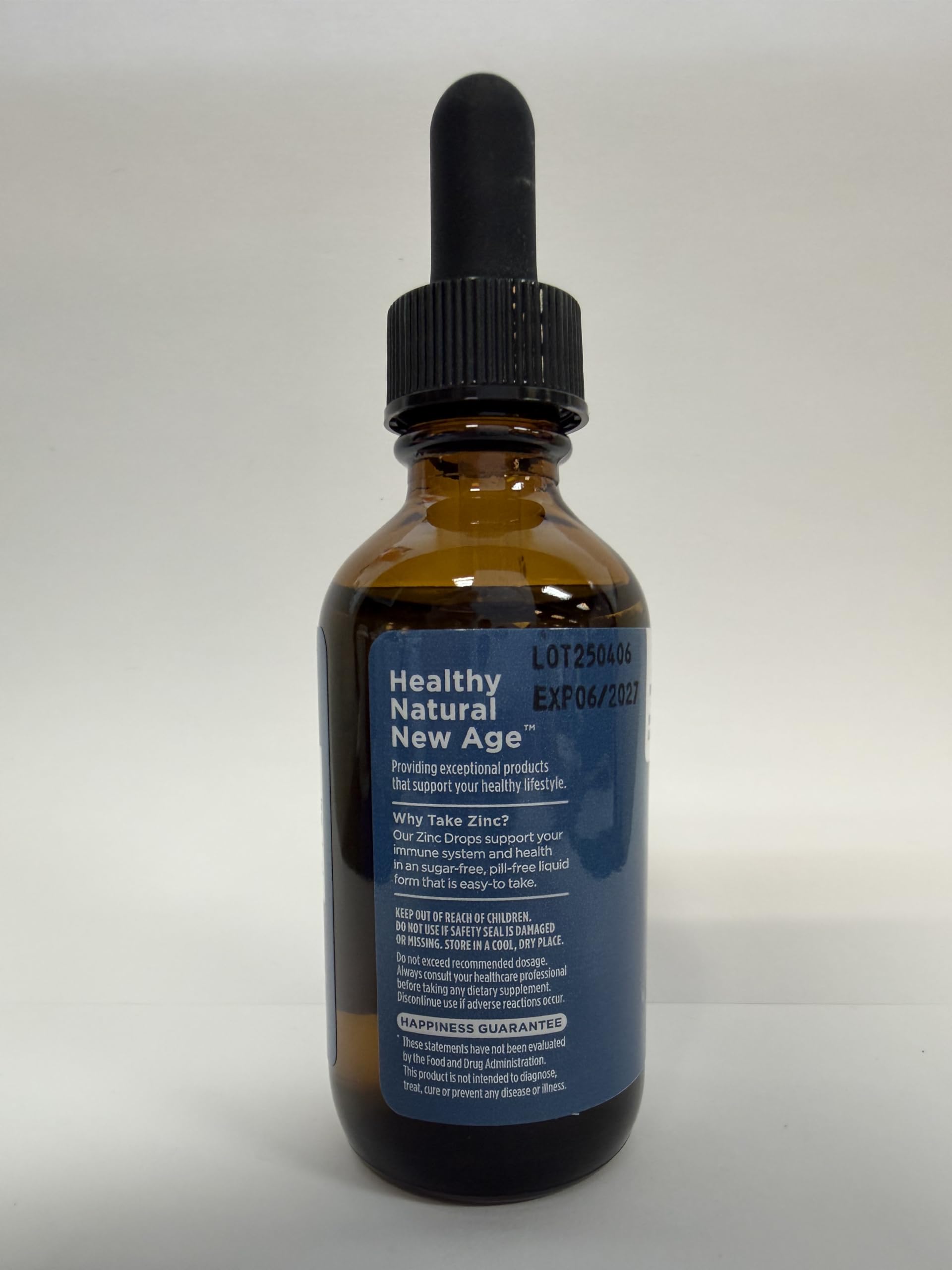 NEW AGE Liquid Zinc Drops 4-pack shows compact kit for daily immune-support routines.
