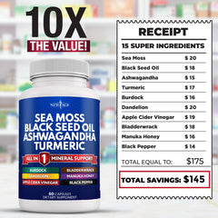 New Age Manuka Honey Sea Moss powder container for daily nutrient support
