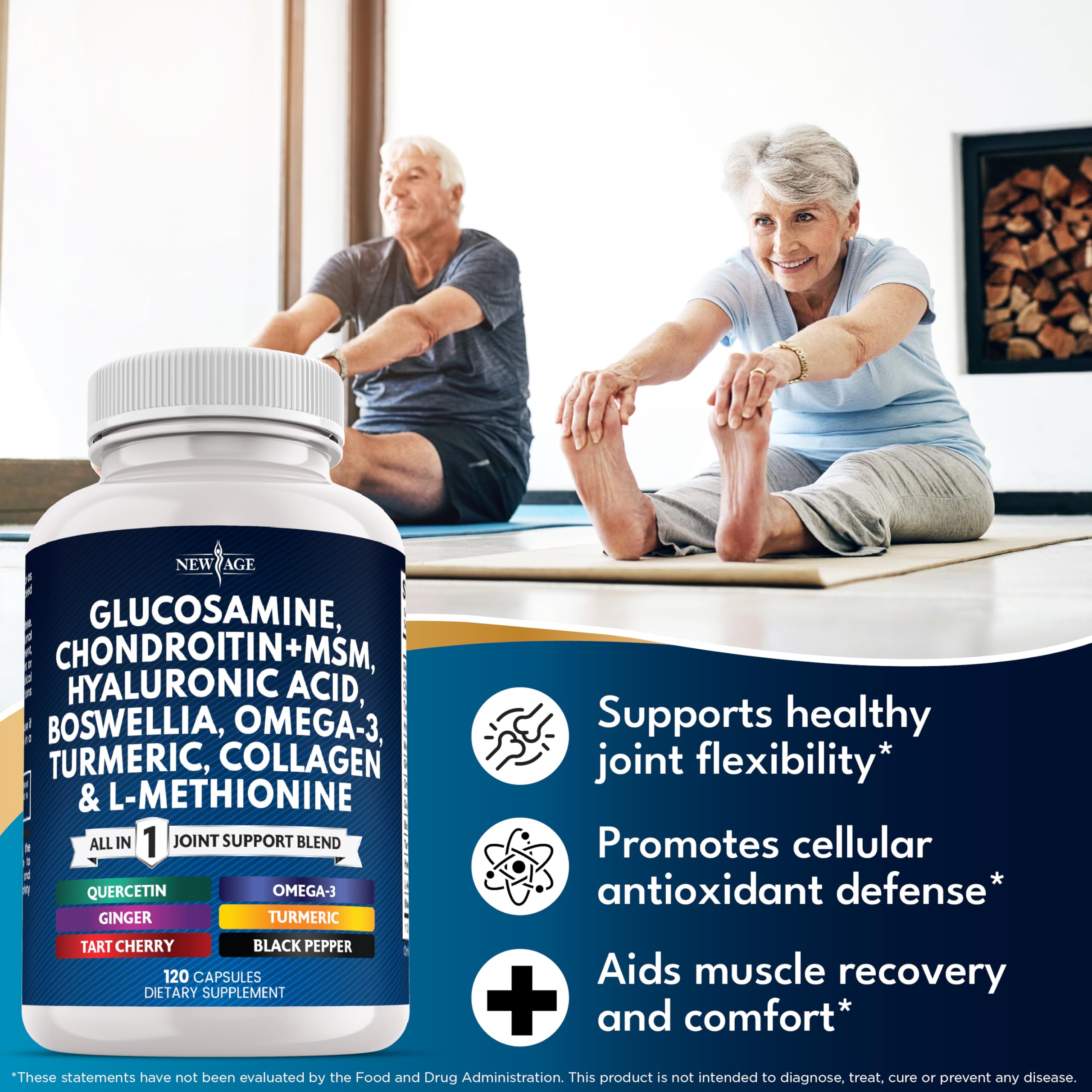 NEW AGE multiple vitamin blend with D3, C, E, zinc, and calcium.