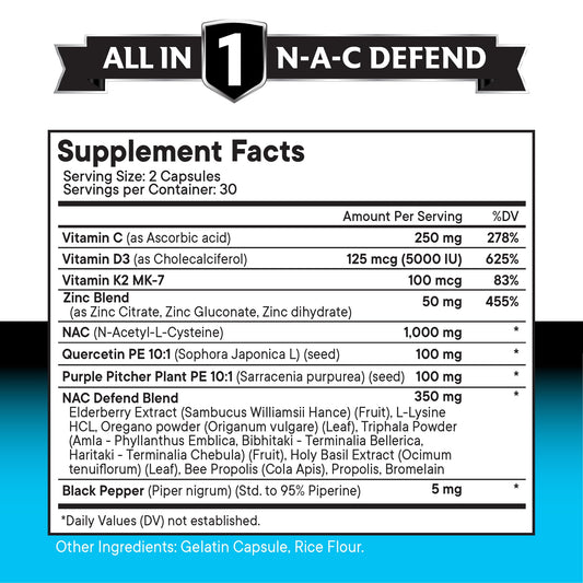 NEW AGE NAC capsules closeup shows an easy-to-take daily supplement.