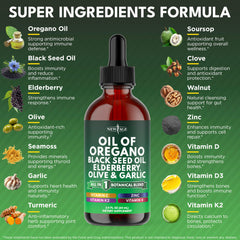 NEW AGE Oil of Oregano Drops dropper in use for easy daily dosing.