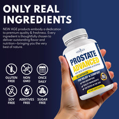 NEW AGE Prostate GMP badge emphasizes USA-made production