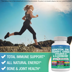 NEW AGE blend of quercetin, bromelain, elderberry and sea moss for immune support