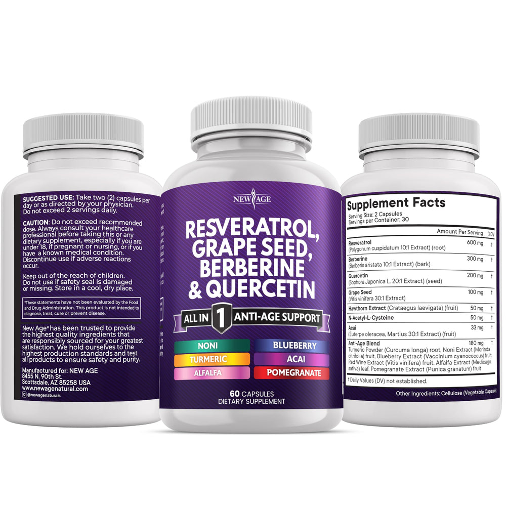 NEW AGE Resveratrol-Berberine lifestyle use in wellness routine.