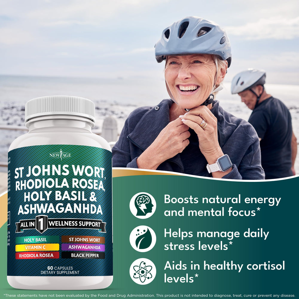 New Age Rhodiola Rosea capsules for calm focus