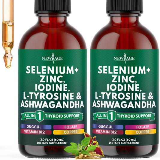 NEW AGE Thyroid Support Drops bottle for easy daily nourishment.