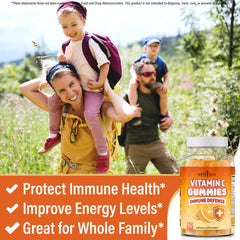 NEW AGE Vitamin C Gummies bottle back shows the label and ingredients.