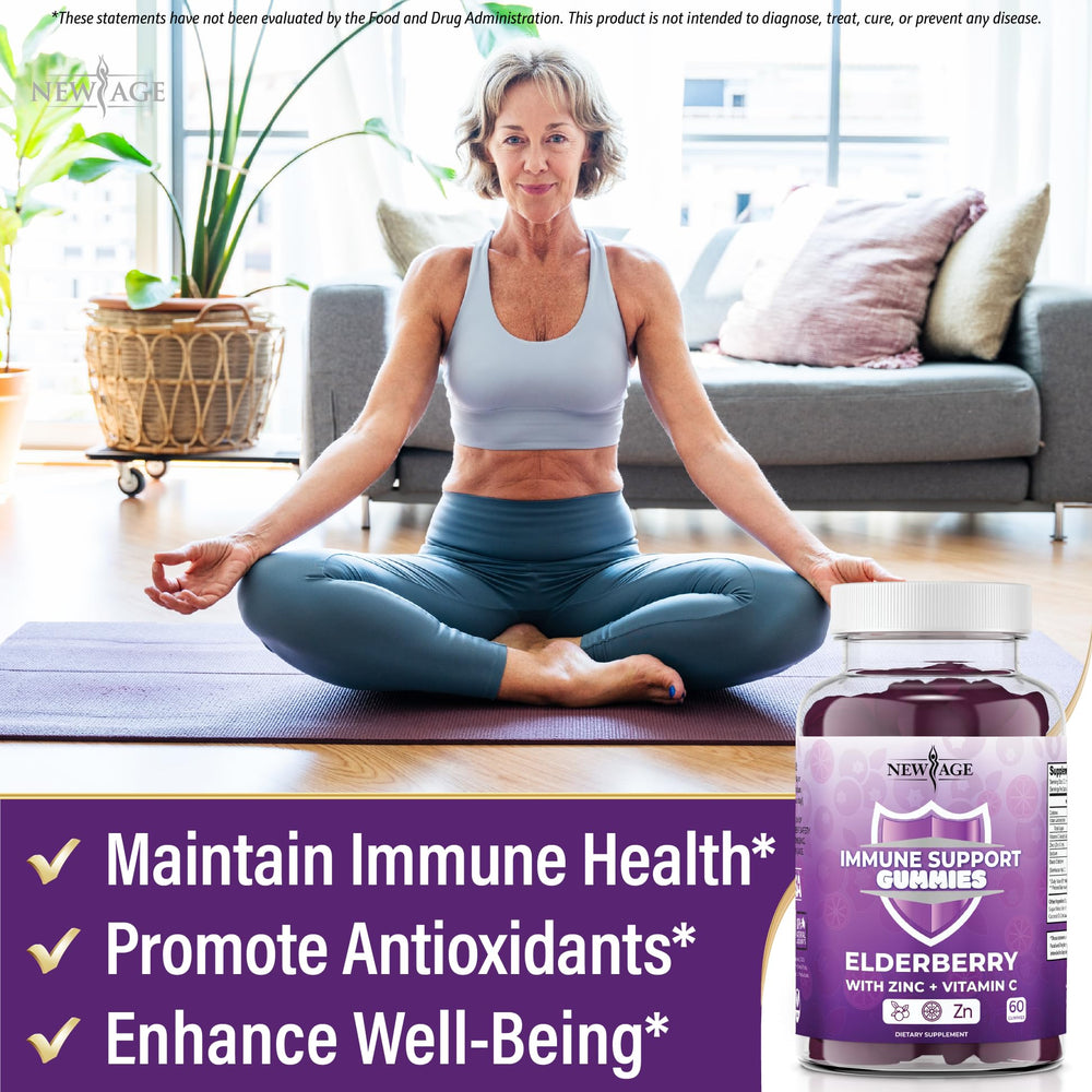 New Age Vitamin C and Zinc blend bottle shot for daily immune support