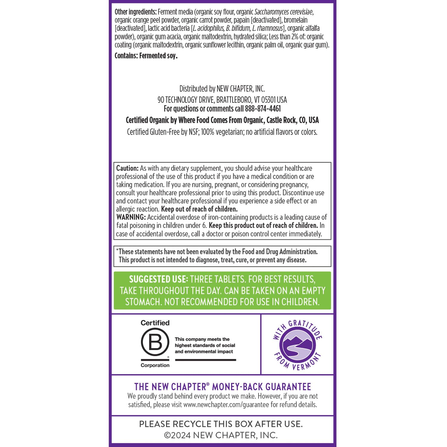 Three-tablet daily serving demonstrated for comprehensive prenatal nutrition.