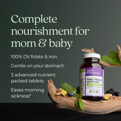 New Chapter Advanced Prenatal ginger component signals nausea relief