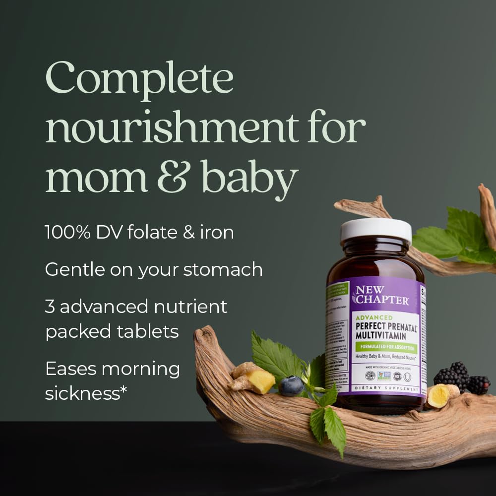 Ginger ingredient highlight in Advanced Perfect Prenatal for potential nausea relief.