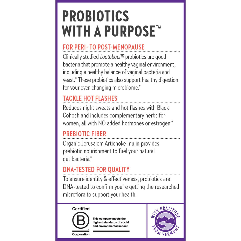 Quality-tested, non-GMO, gluten-free and shelf-stable probiotic blend.