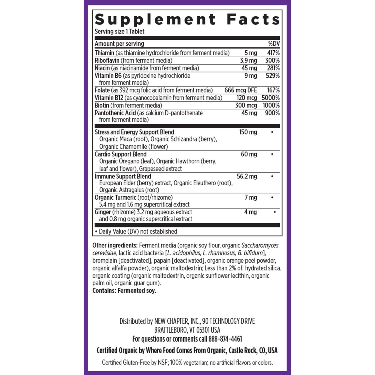 New Chapter Vitamin B Complex tablets closeup ready for everyday energy and nervous system support.