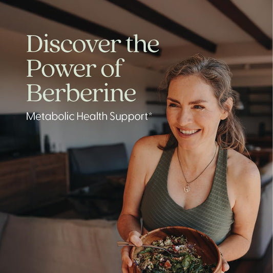 New Chapter Berberine 1000 mg capsules for convenient meals.