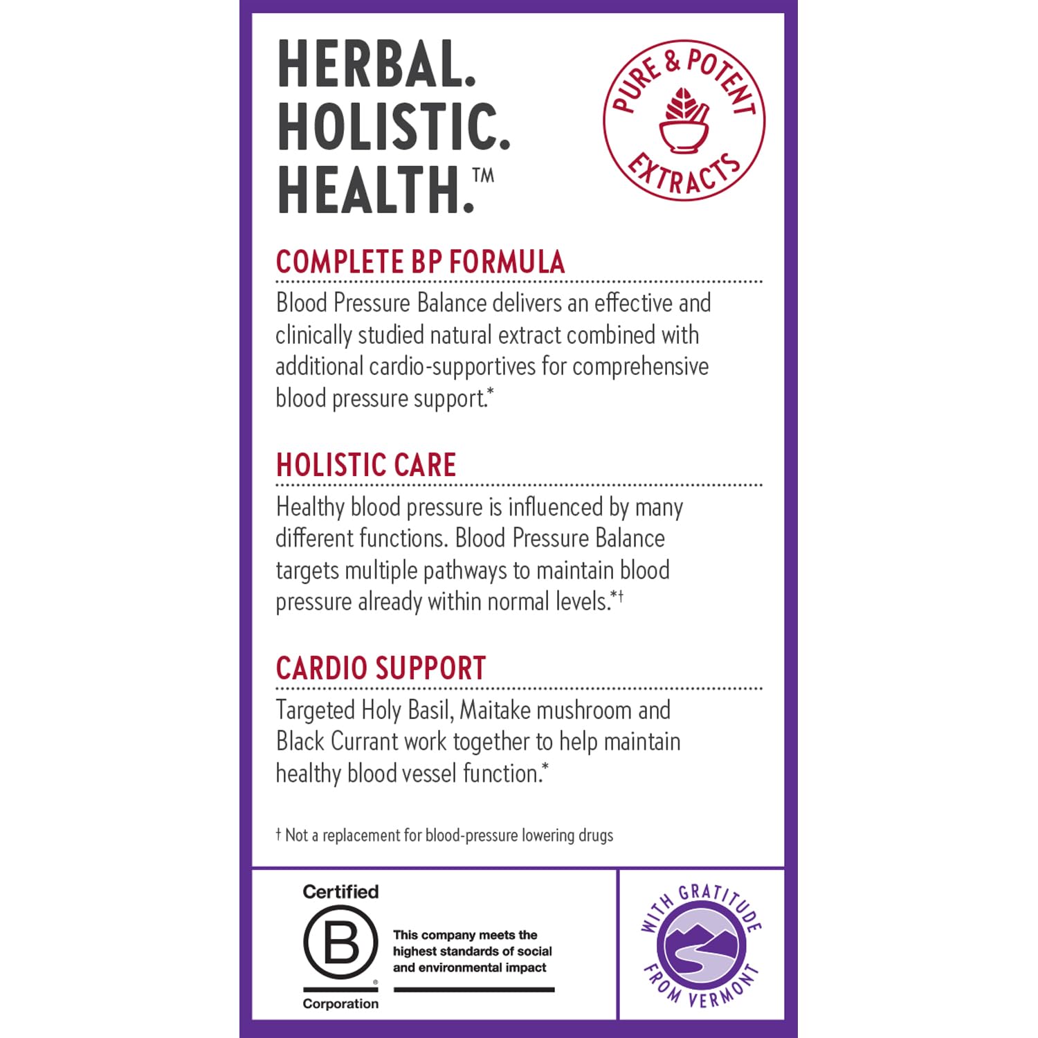 New Chapter Blood Pressure Take Care vegan capsules with herbal ingredients for holistic support