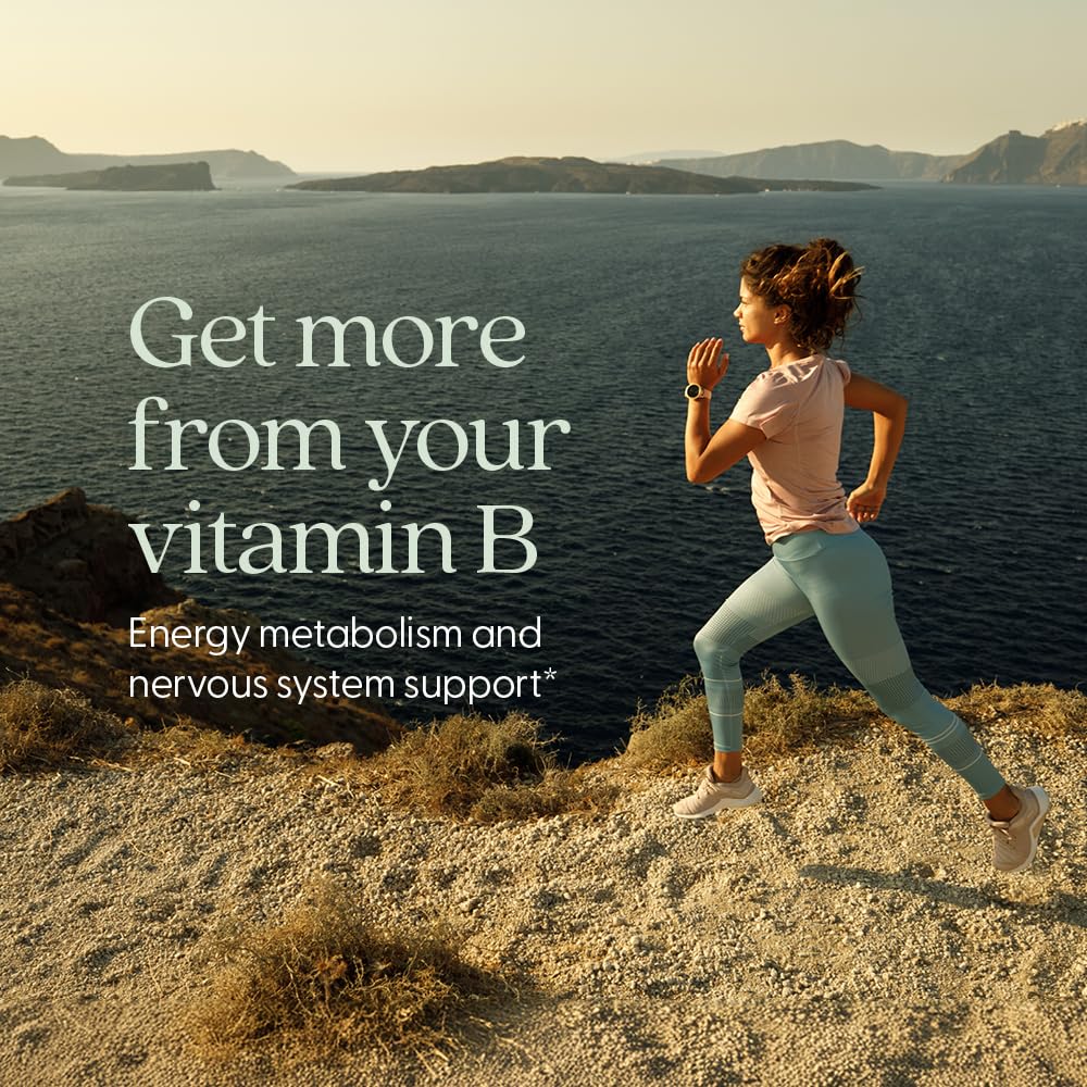 New Chapter Vitamin B Complex label closeup highlighting fermented formula for gentle digestion.