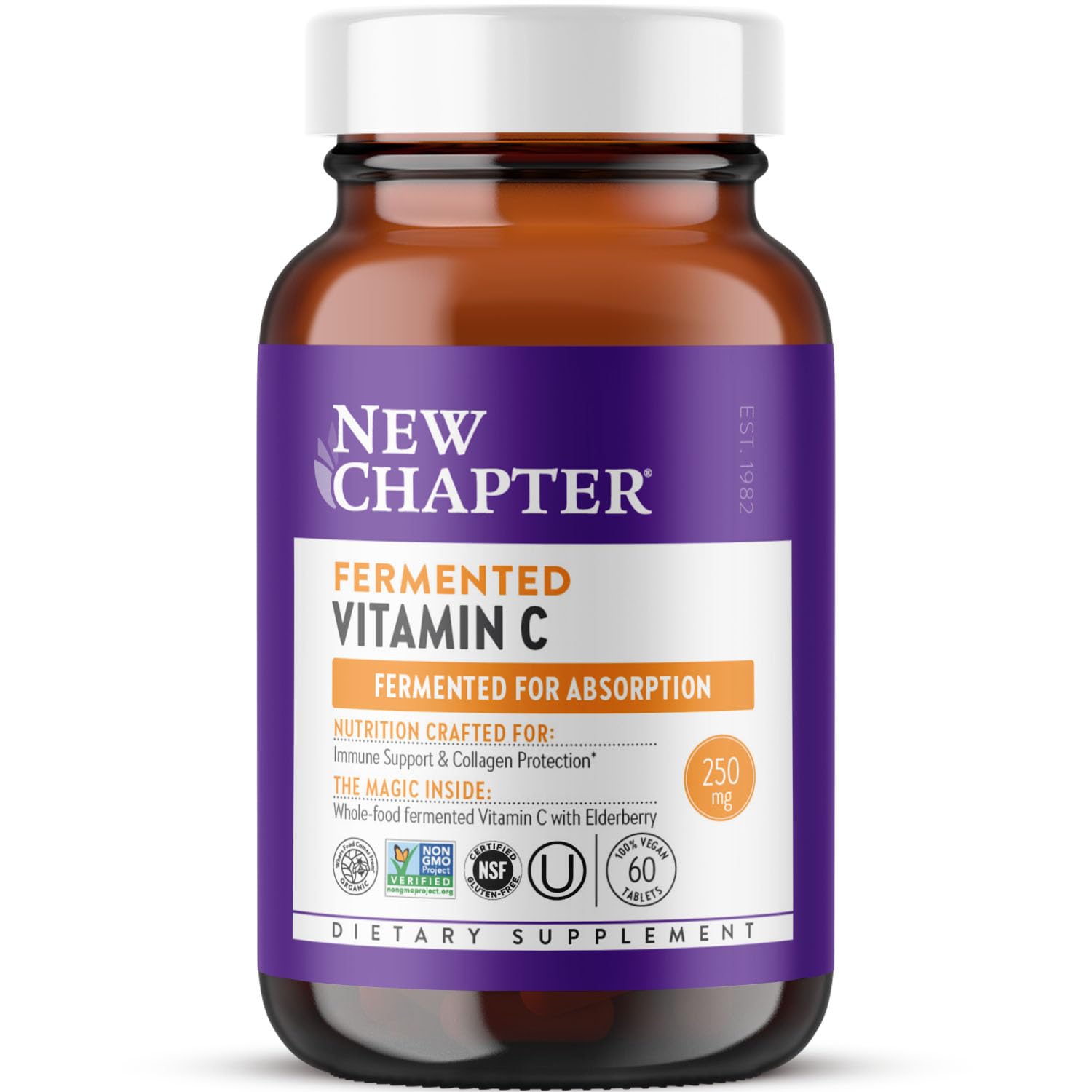 New Chapter fermented vitamin C elderberry bottle for daily antioxidant support
