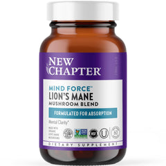New Chapter Lion's Mane + Reishi Mind Shield bottle with capsules for daily cognitive support
