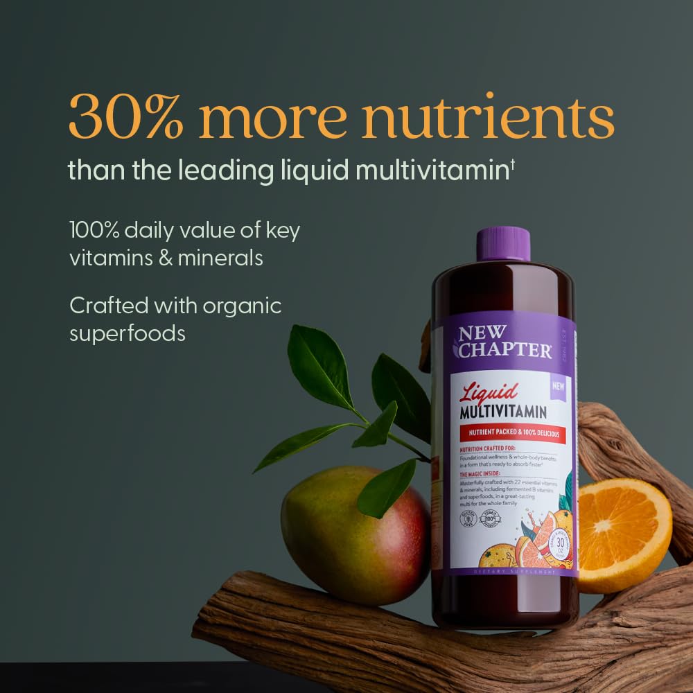 New Chapter Liquid Multivitamin family-use shows suitability for all ages.