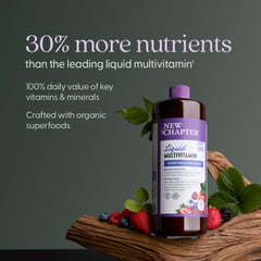 New Chapter liquid multivitamin with fermented B vitamins for balanced metabolism.