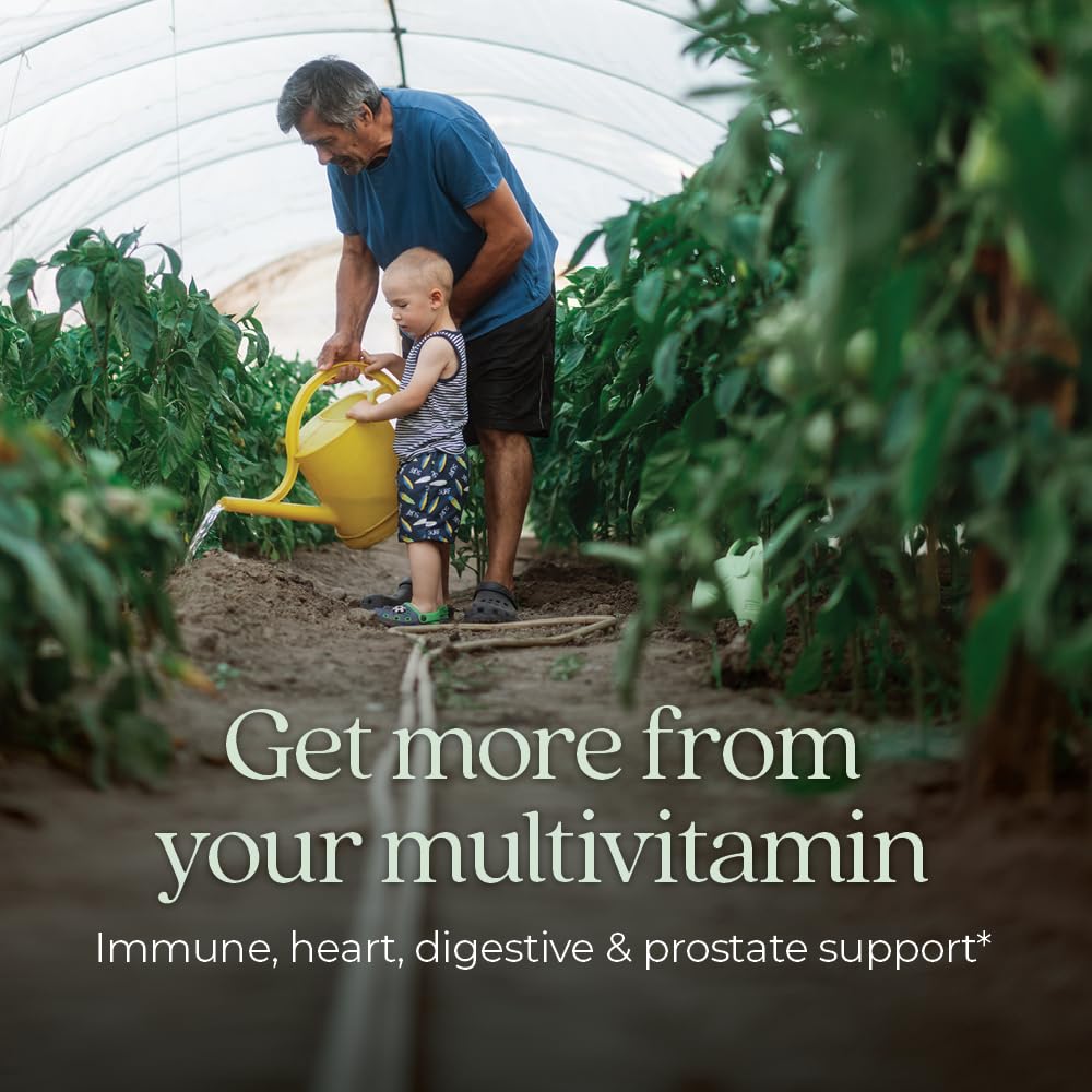 New Chapter Men's Multivitamin 55+ back label shows ingredients and certifications.