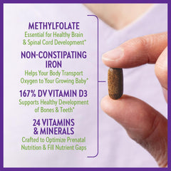 New Chapter Perfect Prenatal ginger-relief closeup highlights soothing ingredient for morning sickness