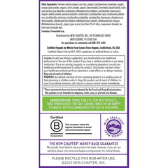 New Chapter Perfect Prenatal vitamin-D3 bottle foreground signals heart and immune support