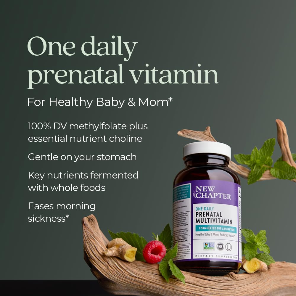 New Chapter Prenatal fermented nutrients concept illustrating gentle digestion.