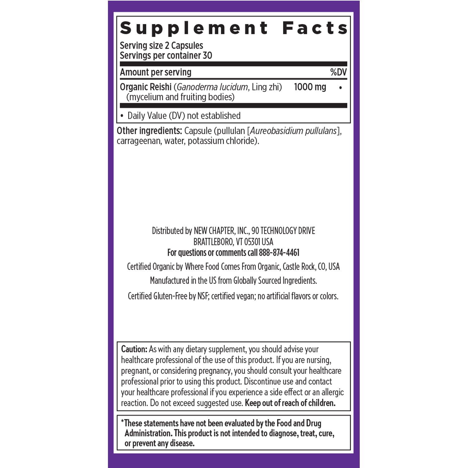Kosher certification mark on LifeShield Reishi label.