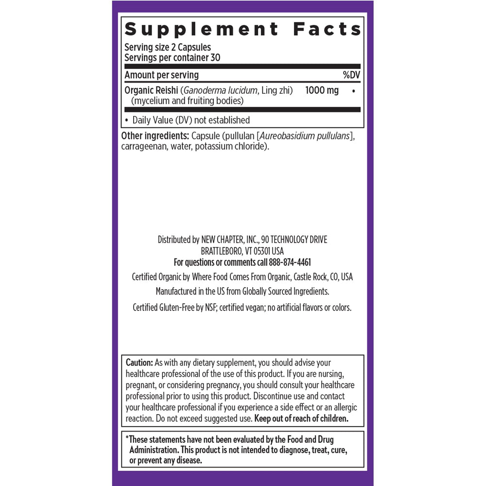 Kosher certification mark on LifeShield Reishi label.