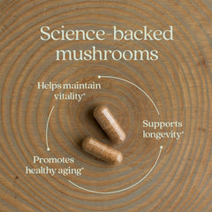 Non-GMO badge shown on LifeShield Reishi packaging.