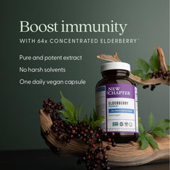 New Chapter elderberry extract capsules with solvent-free true-to-fruit profile