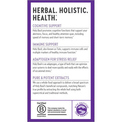 New Chapter Holy Basil Force user taking capsule with morning routine.