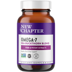 New Chapter Supercritical Omega-7 sea buckthorn bottle highlights plant-based Omega-7 for daily wellness