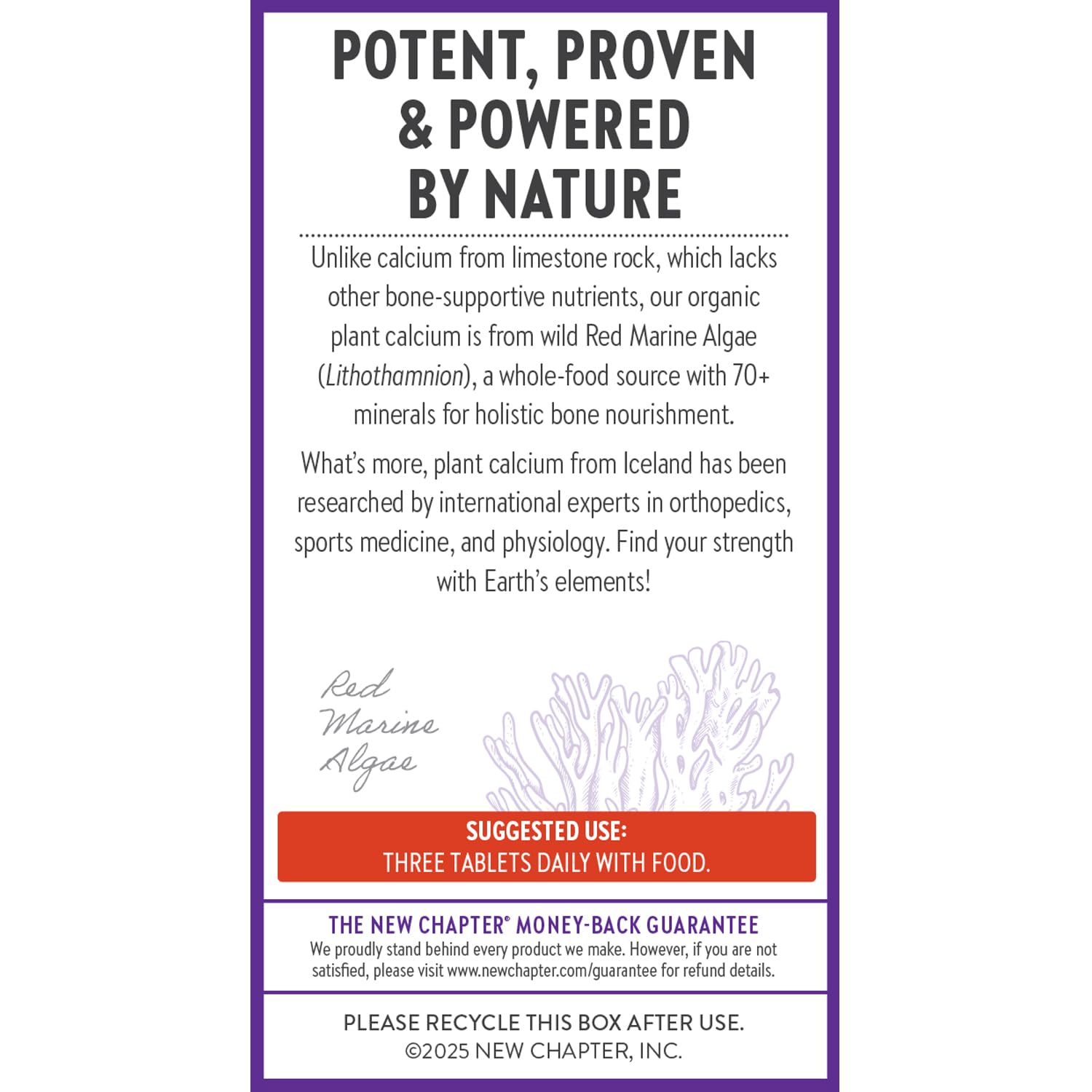 New Chapter trace minerals graphic highlights broad mineral support.