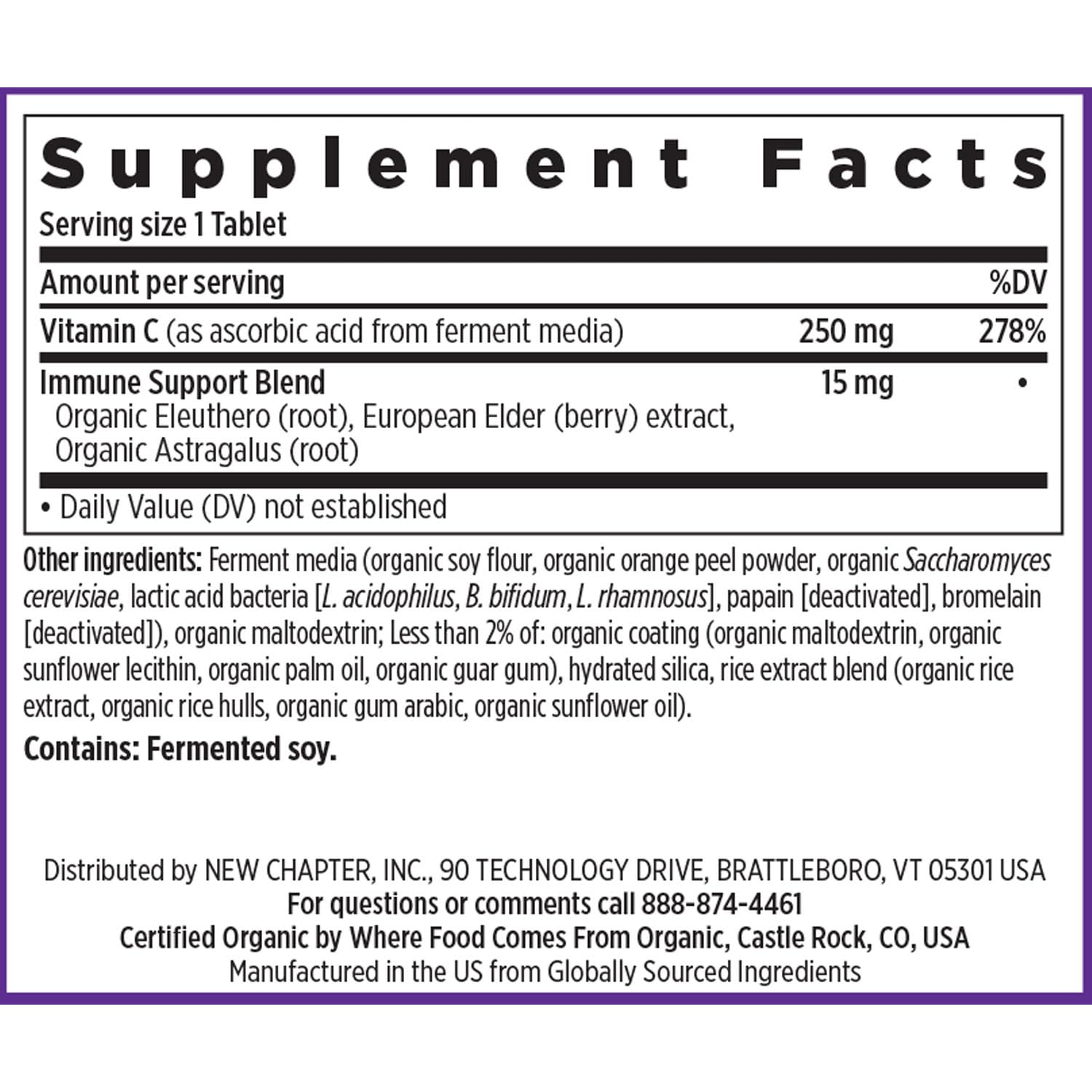 New Chapter vegan gluten-free certification logos on packaging