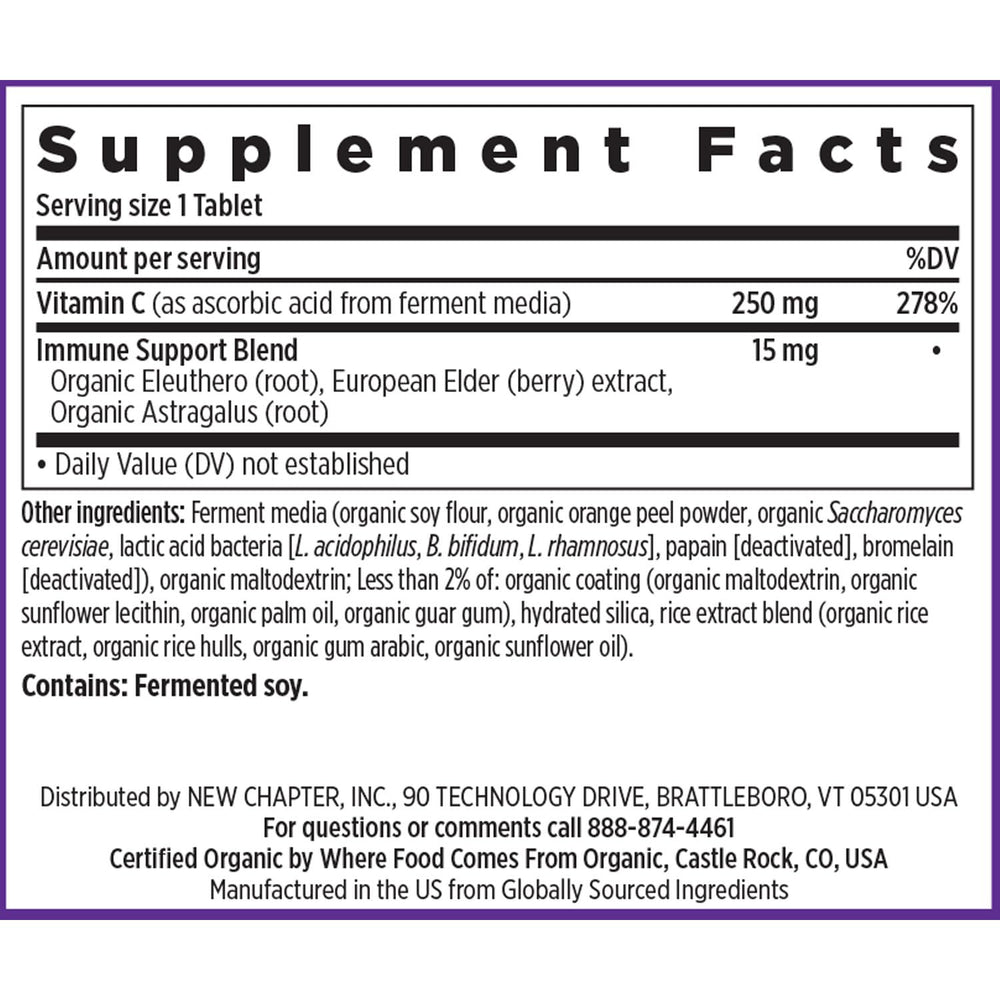 New Chapter vegan gluten-free certification logos on packaging